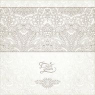 light floral frame on paisley background with place for your