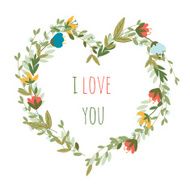 Romantic floral vector background N2