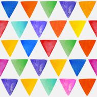 Seamless abstract watercolor triangular background