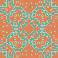 Blue and Yellow Symmetry Pattern