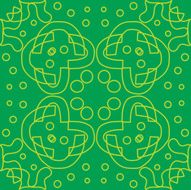 Yellow Lines Symmetry Pattern