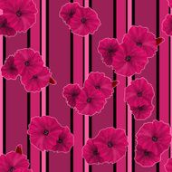 Seamless pink poppy flowers pattern background N2