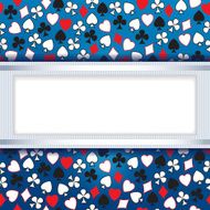 Dark Blue Card with Casino Pattern