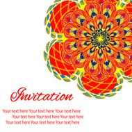 invitation mandala card N43