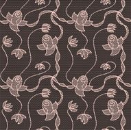 Black lace vector fabric seamless pattern N35