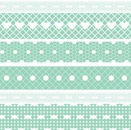 White lace ribbons vector fabric seamless pattern