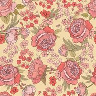 Floral seamless pattern Flowers rose background