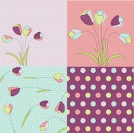seamless patterns with floral fabric texture N2