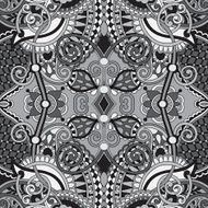 grey authentic seamless floral geometric pattern N2