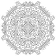 Circle lace ornament round ornamental geometric doily pattern N11