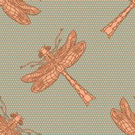Dragonfly seamless pattern