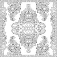 unique coloring book square page for adults - floral authentic N60