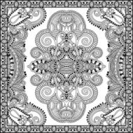 unique coloring book square page for adults - floral authentic N61