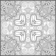 unique coloring book square page for adults - floral authentic N62