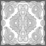 unique coloring book square page for adults - floral authentic N64
