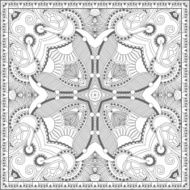 unique coloring book square page for adults N37