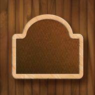 Vector Board Frame on Wood Wall