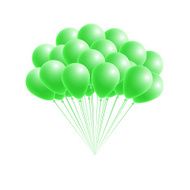 Vector bunch birthday or party green balloons