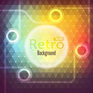 Colorful abstract polygon Retro background vector illustration N4