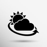 weather icon rain closeup sunlight shine isolated wet cold N5
