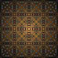 Gorgeous black gold seamless pattern