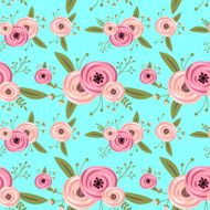 Vector seamless pattern with roses N5