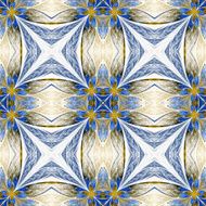 Symmetrical flower pattern in stained-glass window style N20