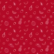 Fruit vector seamless pattern