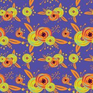 Vector seamless pattern with roses N6