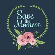 Vector invitation card with floral elements