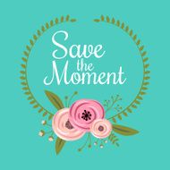 Vector invitation card with floral elements N2