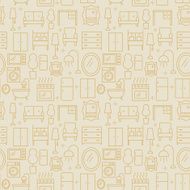 Furniture abstract pattern outline style