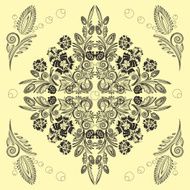 pattern with vintage floral ornament N2