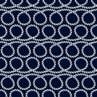 Nautical seamless pattern with rope Vector background