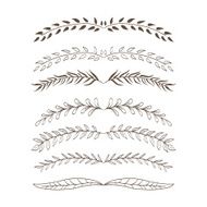 set of floral decorations