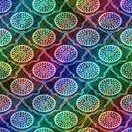Abstract background with lace patterns on rainbow area