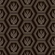Vector seamless pattern monochrome ornament N3