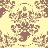 seamless pattern with vintage floral ornament