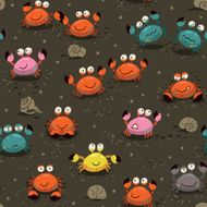 Seamless pattern with crabs N4