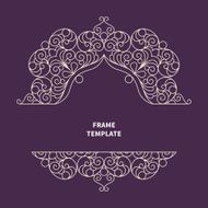 Vector line art pattern in Eastern style
