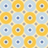 Seamless abstract pattern with white and gray-blue circles