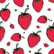 Strawberry seamless pattern for your design N4