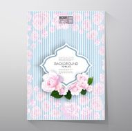 Floral background with place for text and pink flowers over N4
