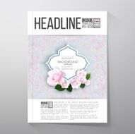 Floral background with place for text and pink flowers over N5