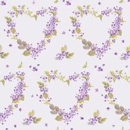 Spring Hearts Flowers Backgrounds - Seamless Floral Shabby Chic Pattern