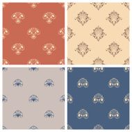 Vector set of retro seamless patterns