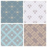 Vector set of retro seamless patterns N2