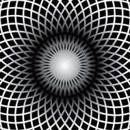 Circular network concentric rings Hypnosis Design Pattern Concept opt art