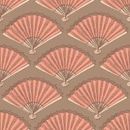 Sketch Spanish fan in vintage style