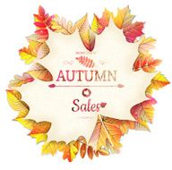 Autumnal fallen leafs EPS 10